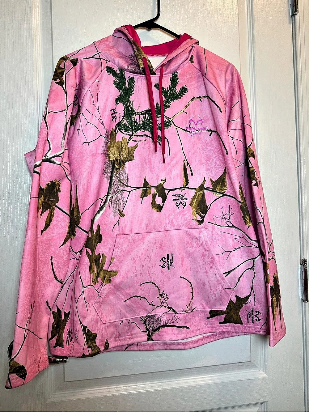 Realtree Sport Pink Camo Hoodie Girl’s XL 16-18 Hunting Outdoor Pullover